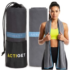 Полотенце спортивное Actiget 180 x 100 см из микрофибры ACT0190 Dark Grey