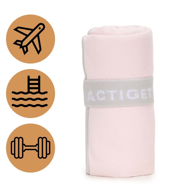 Спортивний рушник Actiget 80 x 40 см з мікрофібри ACT0184 Light Pink