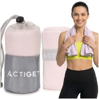 Спортивний рушник Actiget 80 x 40 см з мікрофібри ACT0184 Light Pink