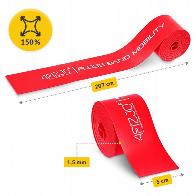 Лента компрессионная для флоссинга 4FIZJO Floss Band 207 x 5 x 0.15 см Red (P-5905973405249)