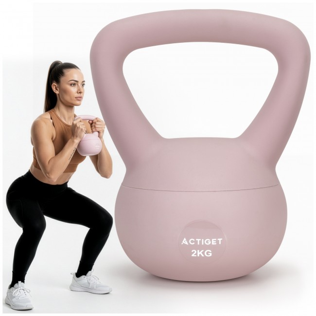Гиря мягкая Actiget 2 кг для фитнеса ACT0062 Pink