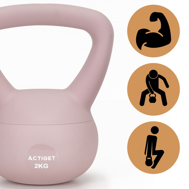 Гиря мягкая Actiget 2 кг для фитнеса ACT0062 Pink