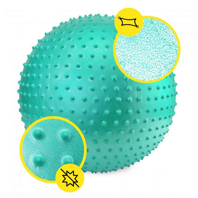 Мяч для фитнеса (фитбол) Cornix 55 см полумассажный Anti-Burst XR-0464 Mint