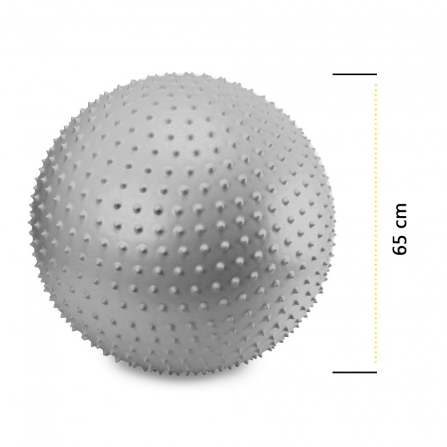 Мяч для фитнеса (фитбол) Cornix 65 см массажный Anti-Burst XR-0487 Silver