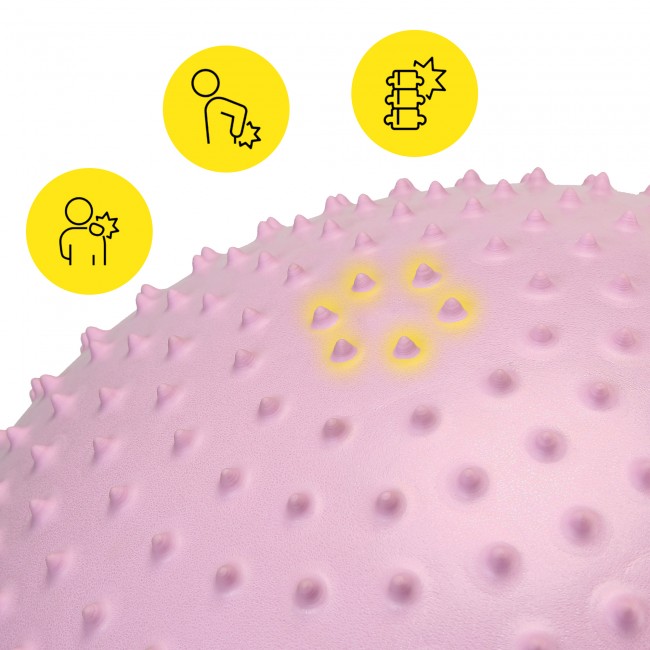 Мяч для фитнеса (фитбол) Cornix 65 см полумассажный Anti-Burst XR-0481 Light Pink