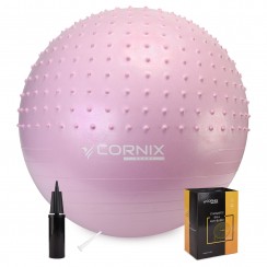 Мяч для фитнеса (фитбол) Cornix 65 см полумассажный Anti-Burst XR-0481 Light Pink