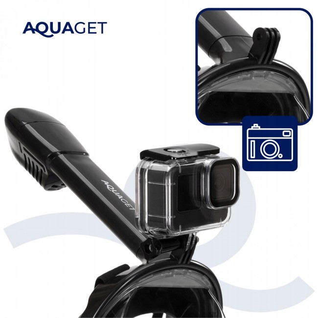 Полнолицевая маска для снорклинга Aquaget Size L/XL AQ0005 Black