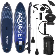 Надувная SUP доска (САП борд) Aquaget 320 см с веслом AQ0046 Navy Blue/Black