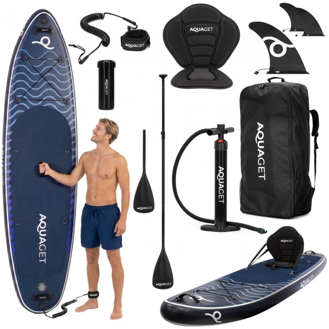 Надувная SUP доска (САП борд) Aquaget 320 см с веслом AQ0046 Navy Blue/Black