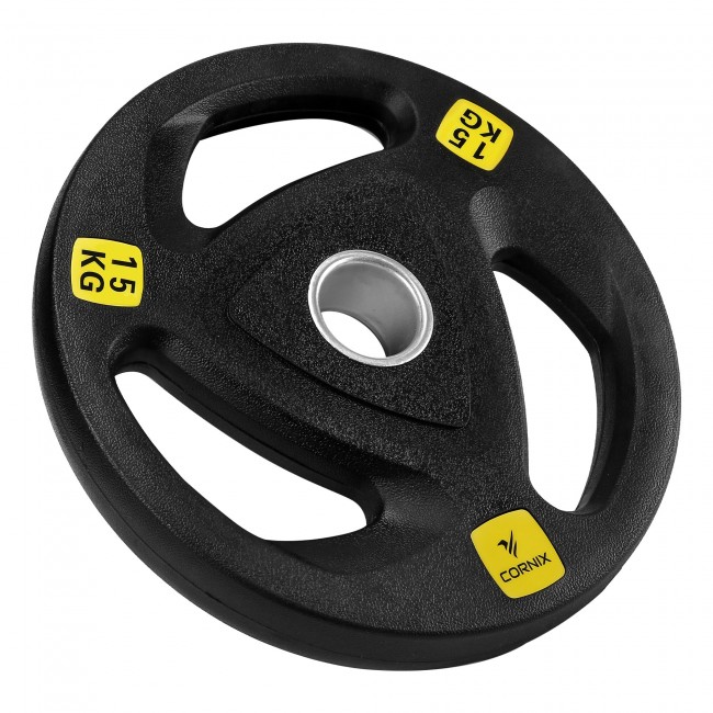 Диск олімпійський Cornix 1 x 15 кг 51 мм металевий прогумований XR-0427 Black