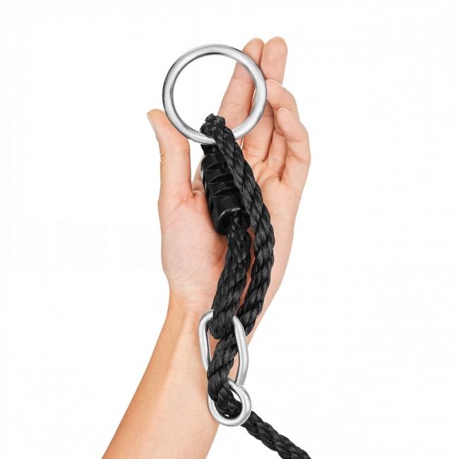 Качеля-гнездо круглая 4FIZJO XL 110 см Black/Blue (P-5907739316677)