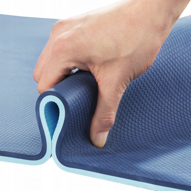 Килимок (мат) спортивний 4FIZJO TPE 180 x 60 x 0.6 см для йоги та фітнесу Blue/Sky Blue (P-5907739310132)