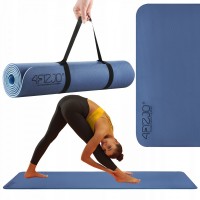 Коврик (мат) спортивный 4FIZJO TPE 180 x 60 x 0.6 см для йоги и фитнеса Blue/Sky Blue (P-5907739310132)