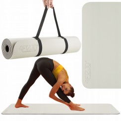 Килимок (мат) спортивний 4FIZJO TPE 180 x 60 x 0.6 см для йоги та фітнесу Grey/Black (P-5907739317100)