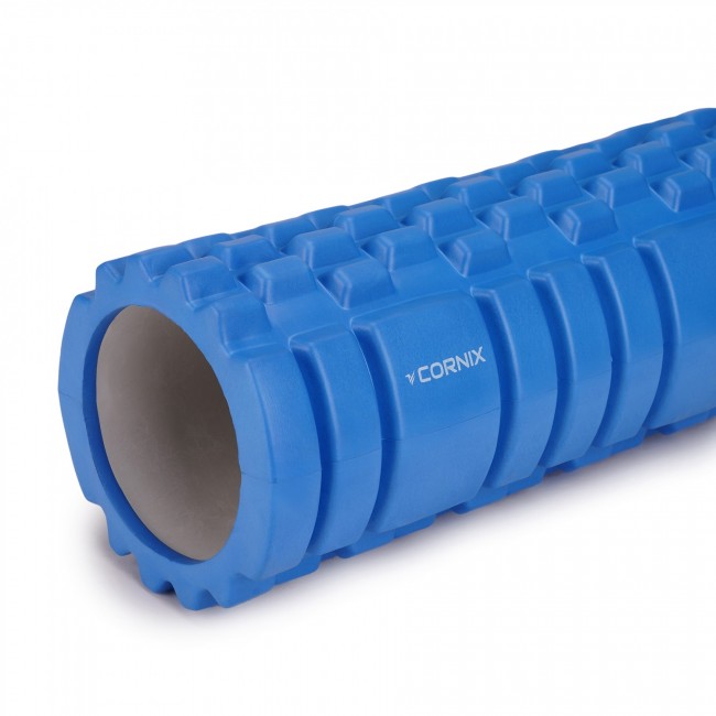 Масажний ролик Cornix EVA 33 x 14 см (валик, ролер) XR-0035 Blue