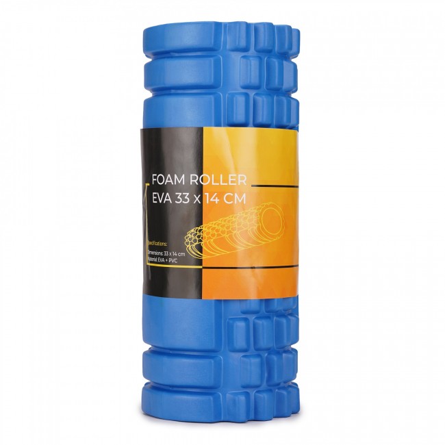 Масажний ролик Cornix EVA 33 x 14 см (валик, ролер) XR-0035 Blue
