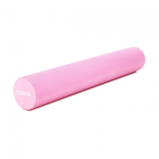 Массажный ролик Cornix EVA+ 90 x 15 см (валик, роллер) XR-0313 Pink