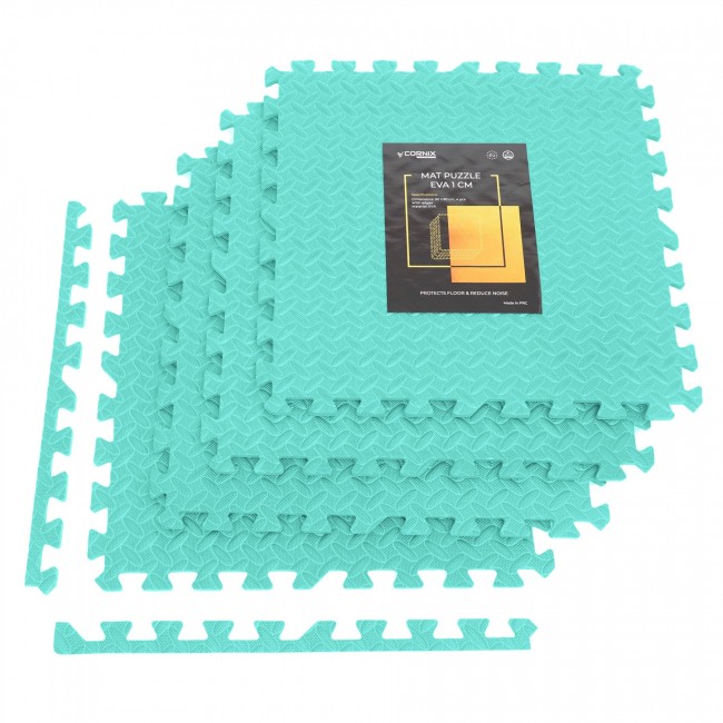 Мат-пазл (ластівчин хвіст) Cornix Mat Puzzle EVA 120 x 120 x 1 cм XR-0234 Mint Мат-пазл (ластівчин хвіст) Cornix Mat Puzzle EVA 120 x 120 x 1 cм XR-0234 Mint