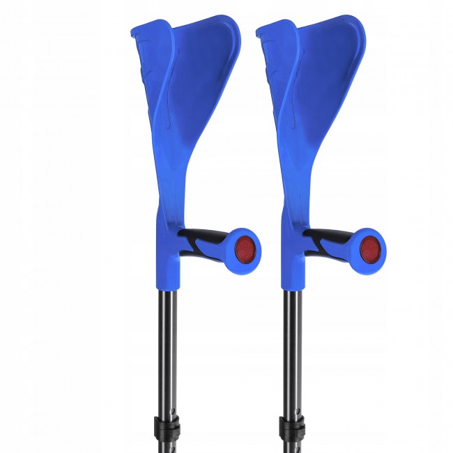 Костыли ортопедические 4FIZJO PRO 2 шт с опорой для локтя, регулируемые Blue (P-5905973403580)
