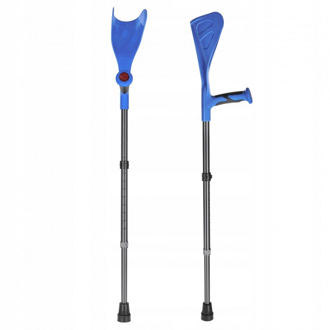 Костыли ортопедические 4FIZJO PRO 2 шт с опорой для локтя, регулируемые Blue (P-5905973403580)