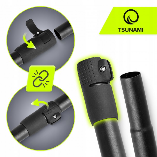 Весло для SUP-доски TSUNAMI 2 в 1 160-225 см, регулируемое, складное, Black (P-5907739316431)