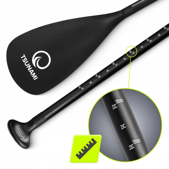Весло для SUP-доски TSUNAMI 2 в 1 160-225 см, регулируемое, складное, Black (P-5907739316431)