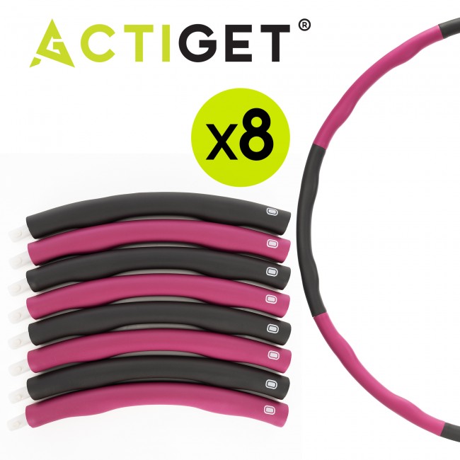 Обруч для талии Actiget (хулахуп) мягкий, складной 88 см 1 кг ACT0132 Grey/Pink