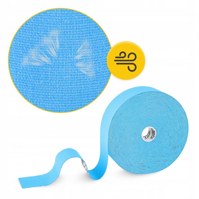 Стрічка кінезіологічна (кінезіо тейп) 4FIZJO 5 см x 31 м Sky Blue (P-5905973405546)