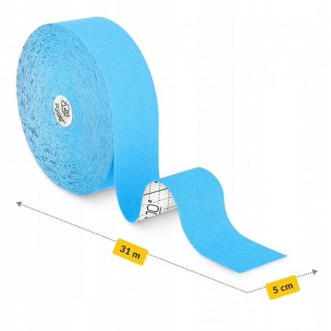 Стрічка кінезіологічна (кінезіо тейп) 4FIZJO 5 см x 31 м Sky Blue (P-5905973405546)