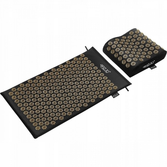 Килимок акупунктурний з подушкою 4FIZJO Ergo Mat Аплікатор Кузнєцова Black/Gold (P-5907739313881)