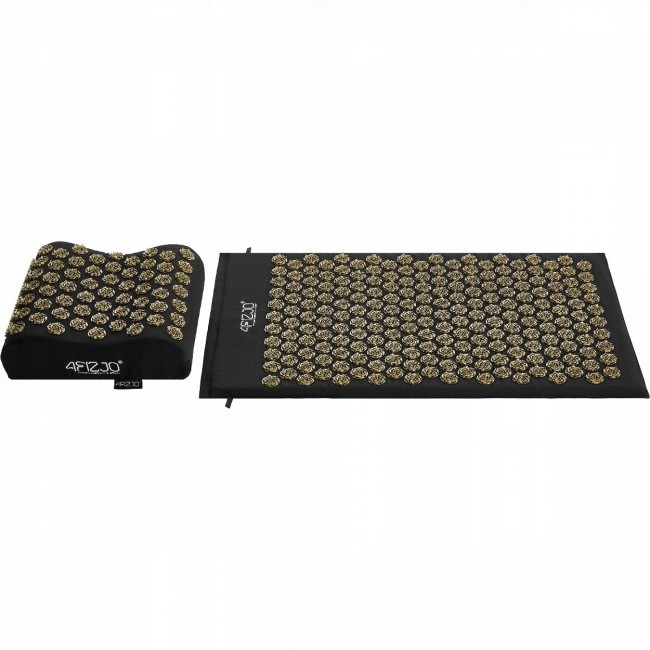 Килимок акупунктурний з подушкою 4FIZJO Ergo Mat Аплікатор Кузнєцова Black/Gold (P-5907739313881)