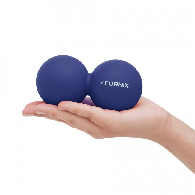 Массажный мяч Cornix Lacrosse DuoBall 6.3 x 12.6 см XR-0109 Navy Blue