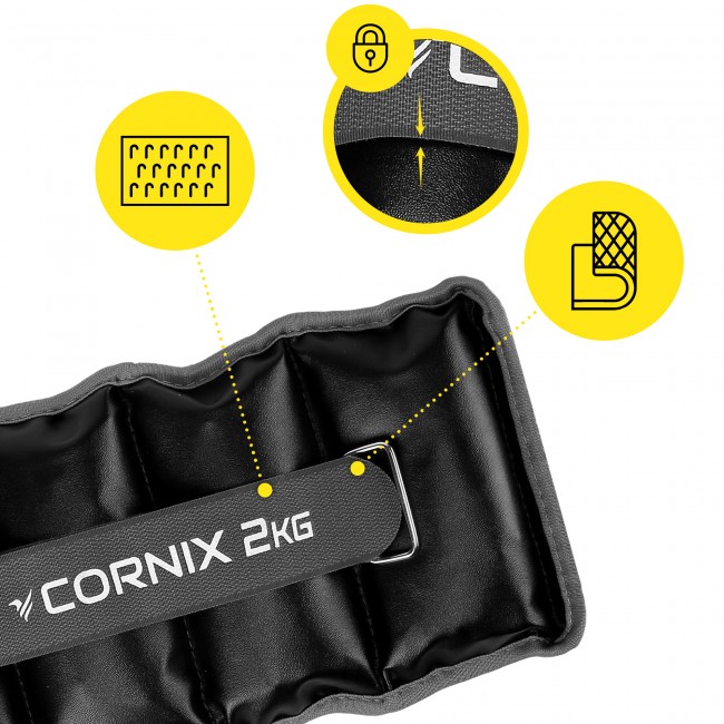 Утяжелители-манжеты для ног и рук Cornix 2 x 2 кг XR-0400