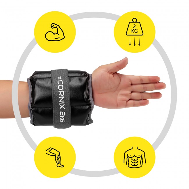 Утяжелители-манжеты для ног и рук Cornix 2 x 2 кг XR-0400