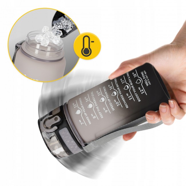 Бутылка для воды спортивная 4FIZJO 500 мл Grey/Black (P-5905973400725)
