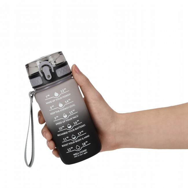 Бутылка для воды спортивная 4FIZJO 500 мл Grey/Black (P-5905973400725)