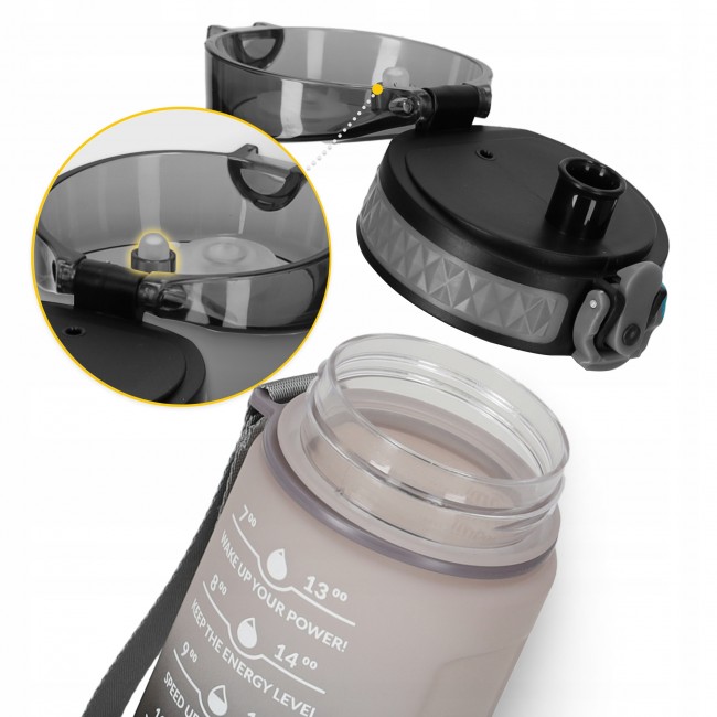 Бутылка для воды спортивная 4FIZJO 500 мл Grey/Black (P-5905973400725)