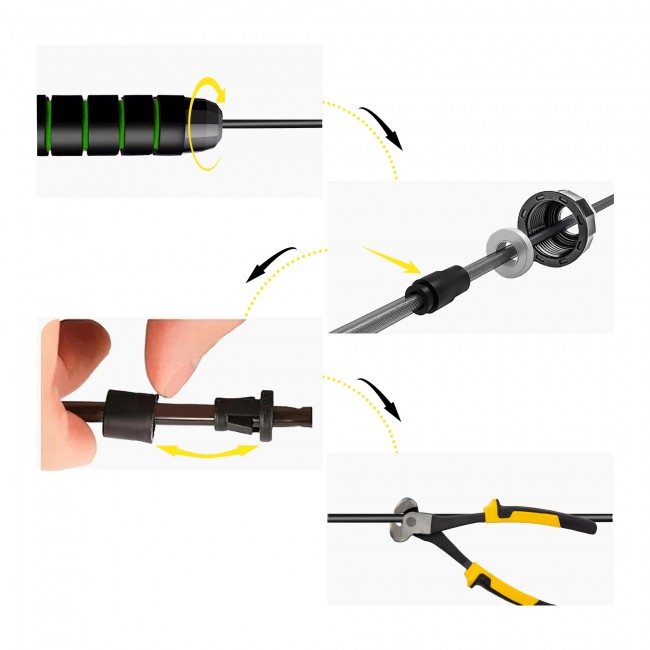Скакалка скоростная для кроссфита Cornix Speed ​​Rope Classic с отягощением XR-0352 Black/Green