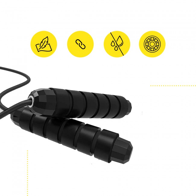 Скакалка скоростная для кроссфита Cornix Speed ​​Rope Classic с отягощением XR-0352 Black