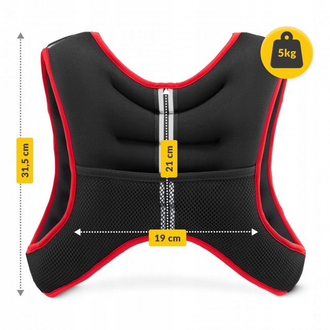 Жилет-утяжелитель для тренировок 4FIZJO 5 кг Black/Red (P-5905973402156)