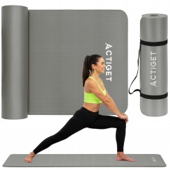 Килимок спортивний Actiget NBR 183 x 61 x 1 см для йоги та фітнесу ACT0019 Grey