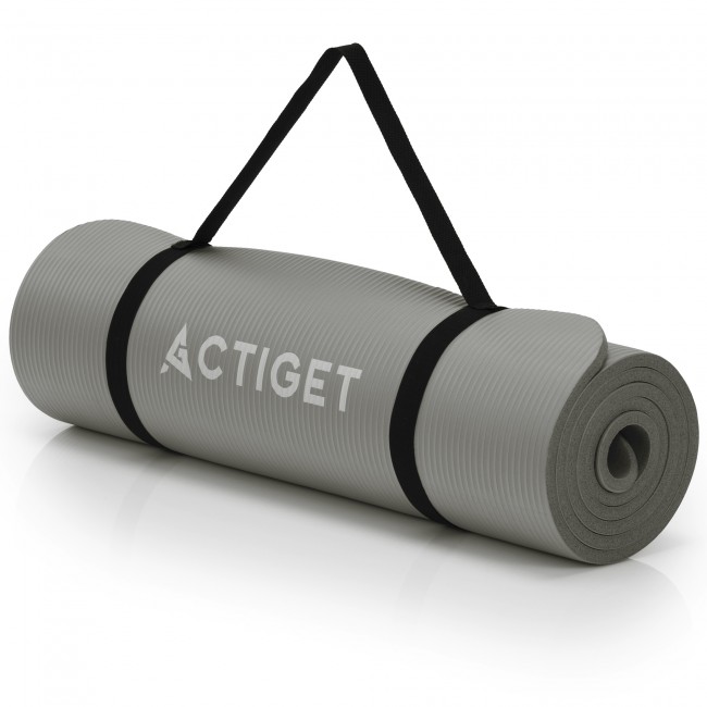 Килимок спортивний Actiget NBR 183 x 61 x 1 см для йоги та фітнесу ACT0019 Grey