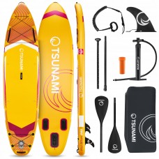 Надувная SUP доска (САП борд) TSUNAMI PRO 350 см с веслом T11 (P-5905973405584)