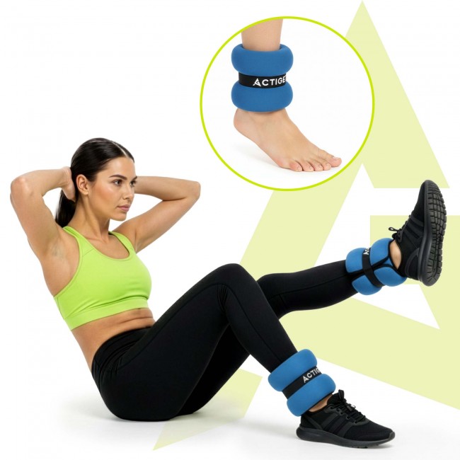 Утяжелители-манжеты для ног и рук Actiget 2 x 2 кг ACT0130 Blue/Black