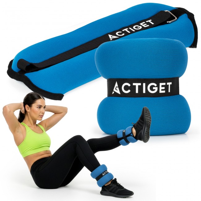 Утяжелители-манжеты для ног и рук Actiget 2 x 2 кг ACT0130 Blue/Black