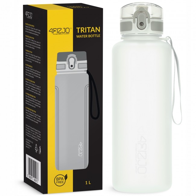 Бутылка для воды спортивная 4FIZJO 1000 мл Grey (P-5905973404273) Бутылка для воды спортивная 4FIZJO 1000 мл Grey (P-5905973404273)