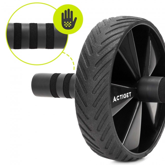 Ролик (гимнастическое колесо) для пресса Actiget Ab Wheel ACT0110 Black