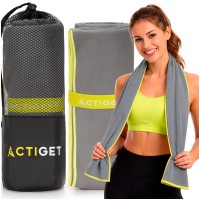 Рушник спортивний Actiget 180 x 100 см із мікрофібри ACT0192 Grey