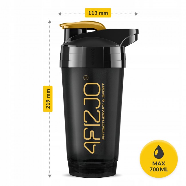 Шейкер спортивный 4FIZJO Ultra 700 мл Black/Gold (P-5905973407038)