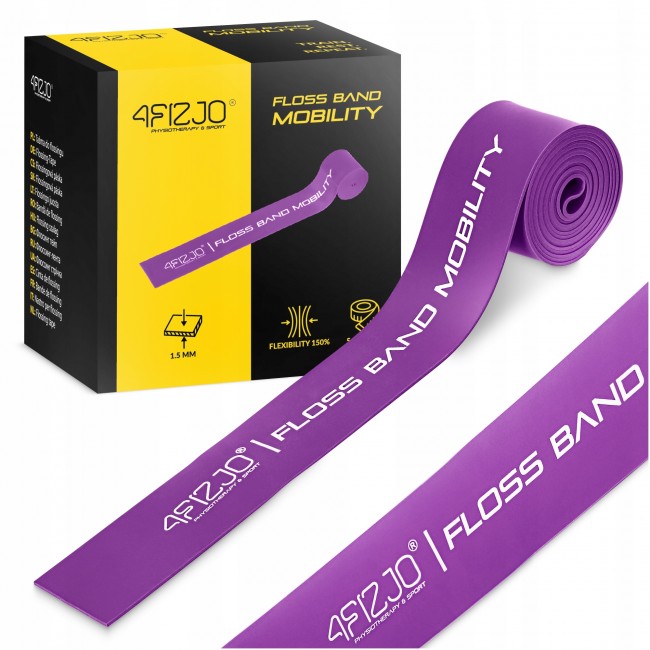 Лента компрессионная для флоссинга 4FIZJO Floss Band 207 x 5 x 0.15 см Violet (P-5905973405225) Лента компрессионная для флоссинга 4FIZJO Floss Band 207 x 5 x 0.15 см Violet (P-5905973405225)
